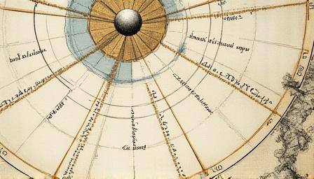 Vintage celestial map showing planetary loops